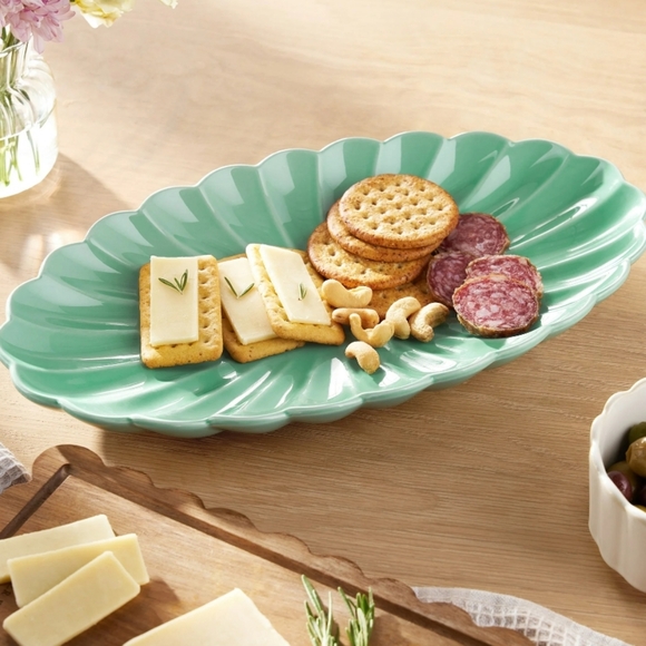 ❤️ New Elegant Pioneer Woman Colette Green Serving Platter - Picture 1 of 6